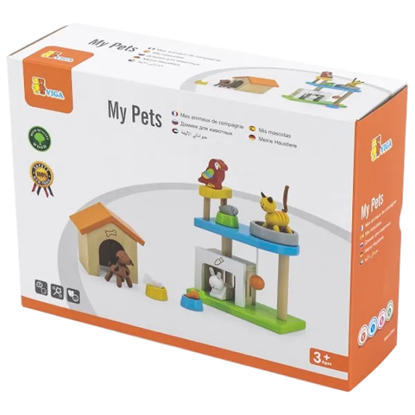 Игровой набор VIGA Wooden houses for animals 44568  1+ / Разноцветный photo 4