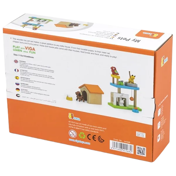 Игровой набор VIGA Wooden houses for animals 44568  1+ / Разноцветный photo 5