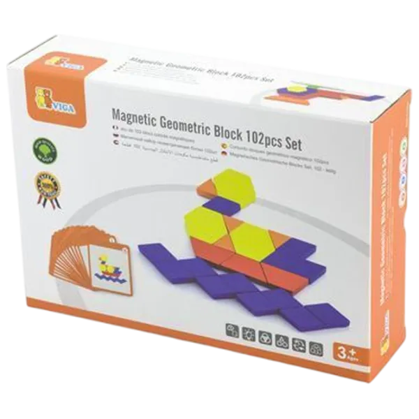 Развивающий набор VIGA Magnetic Geometric Block 1+/ Магнитный photo 1