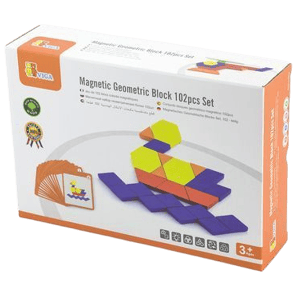 Развивающий набор VIGA Magnetic Geometric Block 1+/ Магнитный photo 1