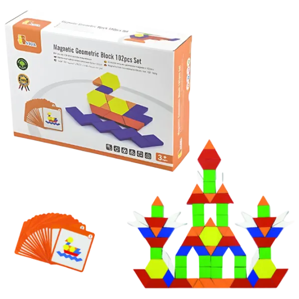 Развивающий набор VIGA Magnetic Geometric Block 1+/ Магнитный photo 3