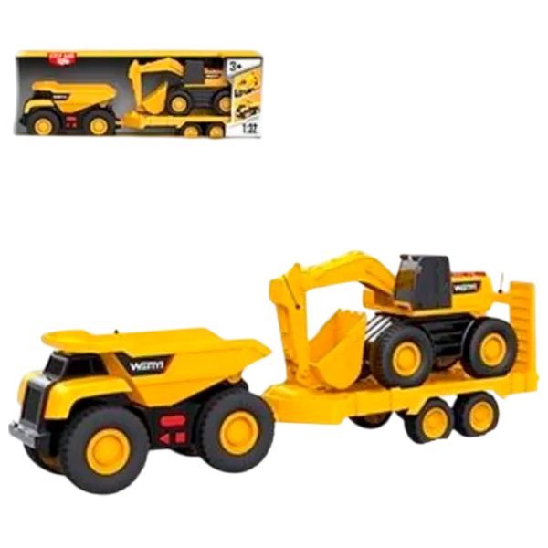 Set de mașini Wenyi Basculantă WY1106A-3  / / Black Yellow photo 1