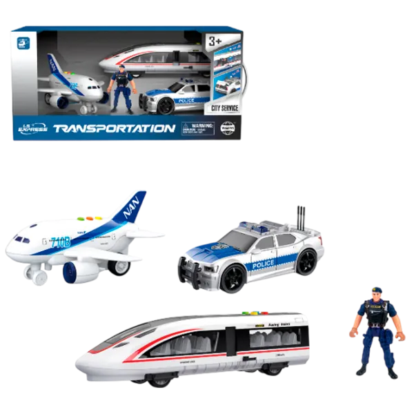 Set de mașini Wenyi Vehicule de poliție WY500-3  / / Red White photo 1