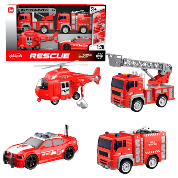 Set de mașini Wenyi Mașini de pompieri WY550-4  / / White Red photo 1