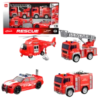 Set de mașini Wenyi Mașini de pompieri WY550-4  / / White Red