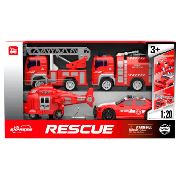 Set de mașini Wenyi Mașini de pompieri WY550-4  / / White Red photo 4