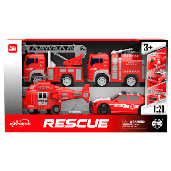 Set de mașini Wenyi Mașini de pompieri WY550-4  / / White Red photo 4