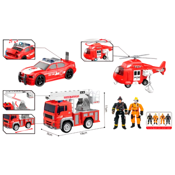 Set de mașini Wenyi Mașini de pompieri WY550-3  / / White Red photo 5