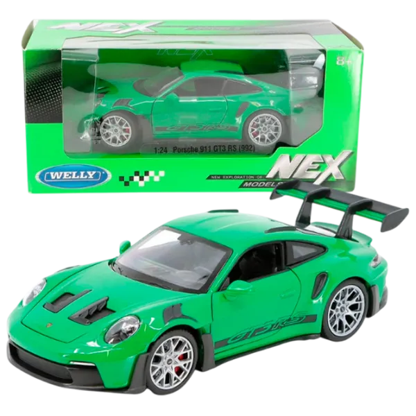 Mașină Welly PORSCHE 911 GT3 RS 24122W  / / Black Green photo 1