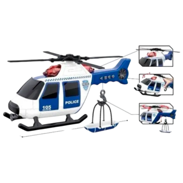 Elicopter Wenyi Poliția WY105A  / / Black White photo 4