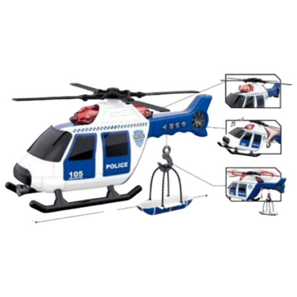 Elicopter Wenyi Poliția WY105A  / / Black White photo 4