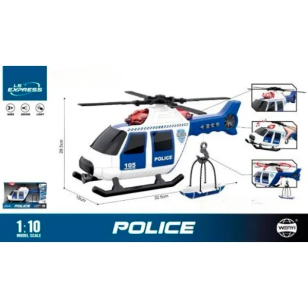 Elicopter Wenyi Poliția WY105A  / / Black White photo 5