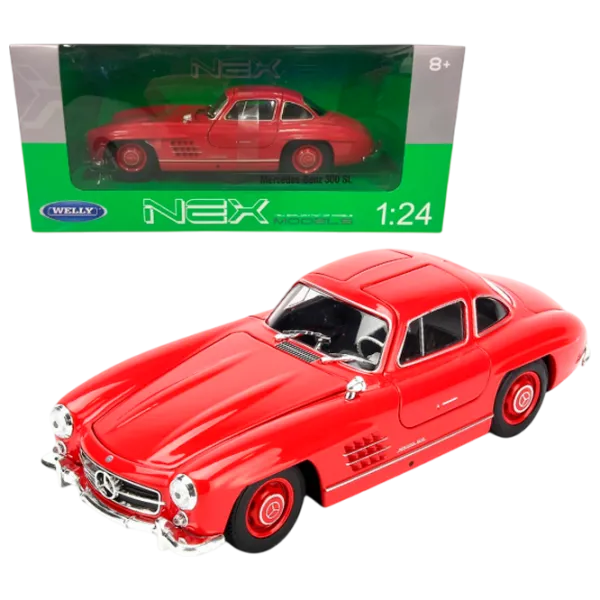Mașină Welly Mercedes-Benz 300 SL 24064W  / / Black Red photo 1