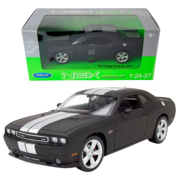 Mașină Welly DODGE CHALLENGER SRT 24088  / / White Black photo 1