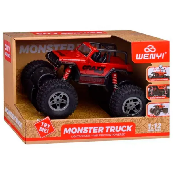 Mașină Wenyi Jeep WY662A  / / Black Red photo 3