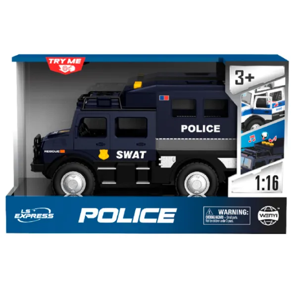 Mașină Wenyi Jeep de poliție WY980B  / / Black Blue photo 3