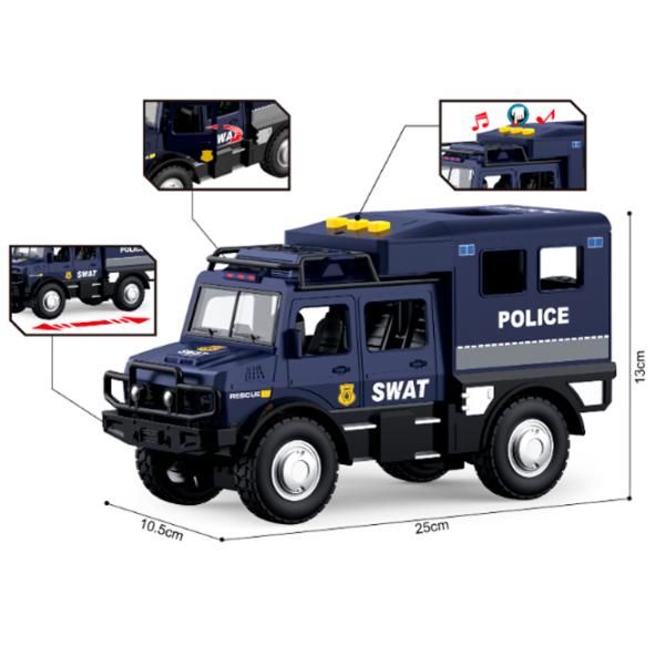 Mașină Wenyi Jeep de poliție WY980B  / / Black Blue photo 6