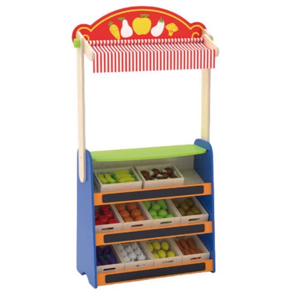 Ролевые игры VIGA 2-in-1 Wooden Role Play Toy "Theater and Grocery Store 3+ / Magazin alimentar photo 1
