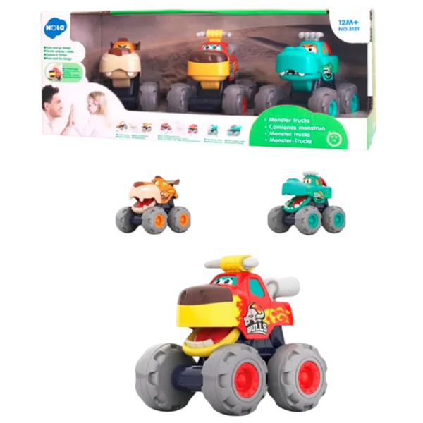 Set de mașini Hola Toys Monster Trucks A3151  / / Multicolor Multicolor photo 1