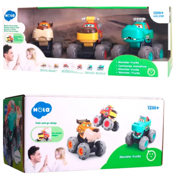 Set de mașini Hola Toys Monster Trucks A3151  / / Multicolor Multicolor photo 3