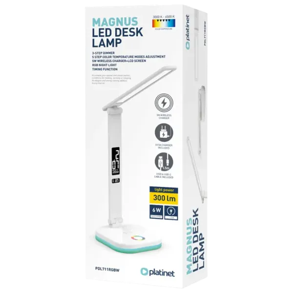 Lampă LED Platinet PDL711RGBW White photo 7
