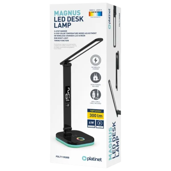 Lampă LED Platinet PDL711RGBB Black photo 7