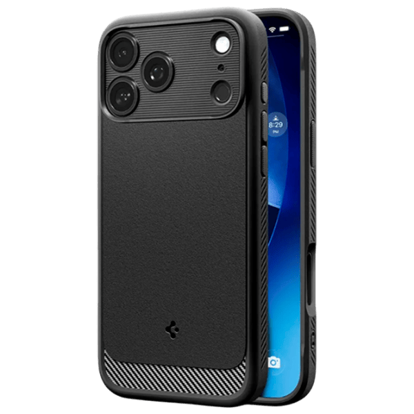 Husă pentru smartphone Apple iPhone 17 Pro Spigen / MagSafe Back / TPU / Black Black Matt photo 1