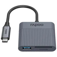 Cititor de carduri RAPOO UCR-3011  USB Type-C , USB-A , SD , MicroSD / Gray