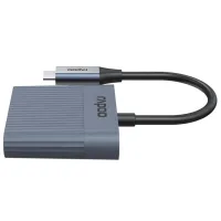Карт-ридер RAPOO UCR-3011 USB Type-C , USB-A , SD , MicroSD / Серый photo 2