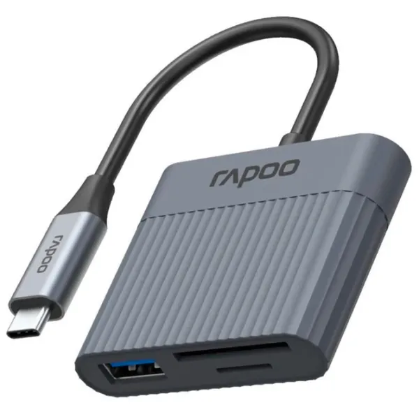 Карт-ридер RAPOO UCR-3011  USB Type-C , USB-A , SD , MicroSD / Серый photo 3