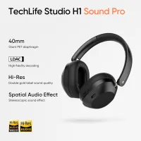 Căști Realme Techlife Studio H1 Gold Black Fără fir/ Personal photo 5