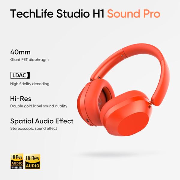 Наушники Realme Techlife Studio H1 Красный Беспроводные/ Персональный photo 3