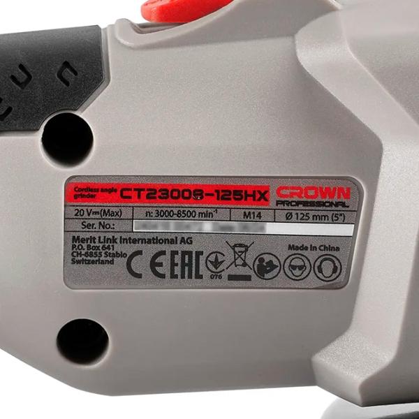 Polizor Crown CT23008-125HX-5 IMC Unghiular / / Gray photo 8