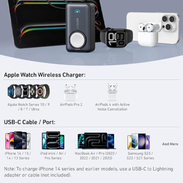 Power Bank Anker MagGo 10000 mAh/ Black photo 5