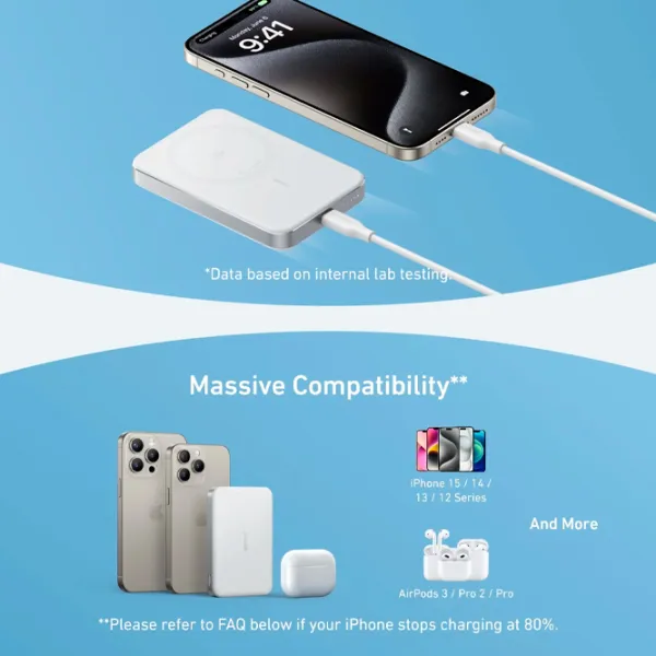 Power Bank Anker MagGo Slim 10000 mAh/ White photo 5