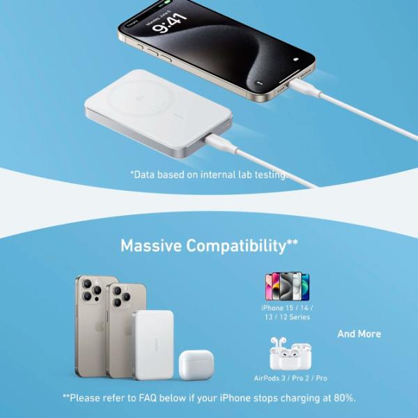 Power Bank Anker MagGo Slim 10000 mAh/ White photo 5