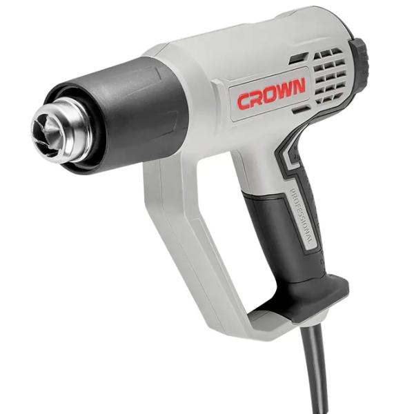 Строительный фен Crown CT19042K 2000 Вт / Серый photo 1