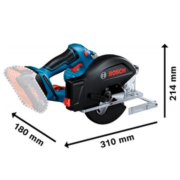 Дисковая пила Bosch GKM 18V-50 136 мм / Синий photo 2