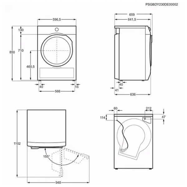 Сушильная машина Electrolux EW7D395UCE 9 кг/ Белый photo 2