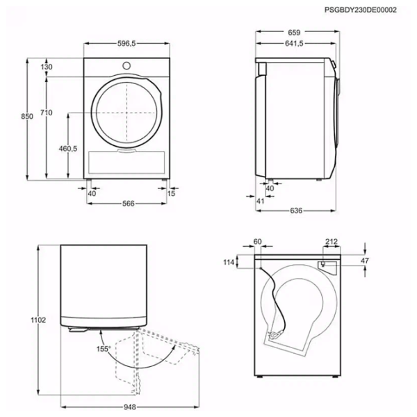 Сушильная машина Electrolux EW7D395UCE 9 кг/ Белый photo 2