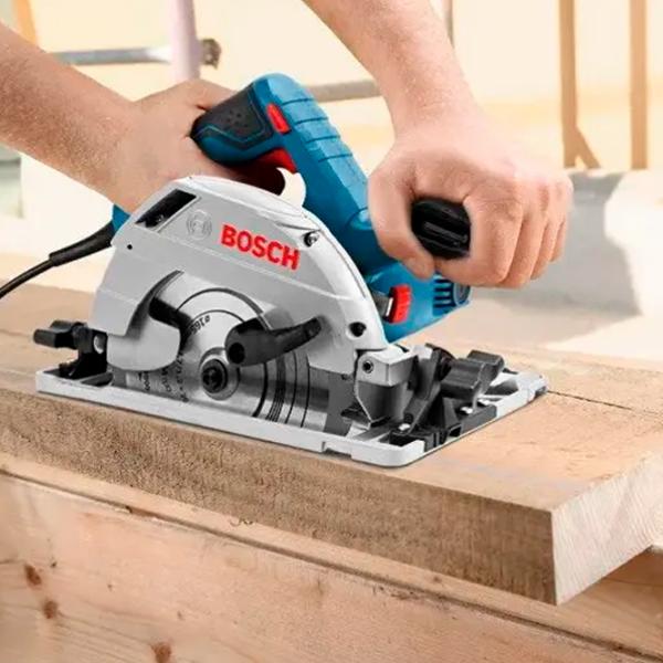 Дисковая пила Bosch GKS 55+G 165 мм / Синий photo 2