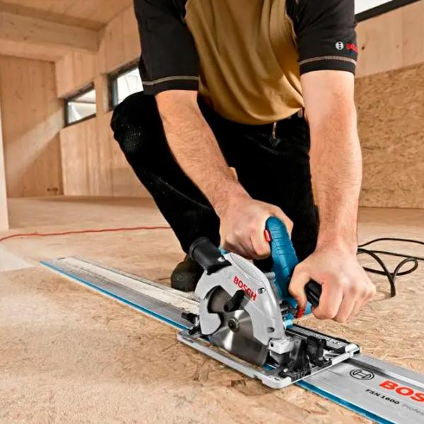 Дисковая пила Bosch GKS 55+G 165 мм / Синий photo 3