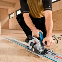 Fierăstrău circular Bosch GKS 55+G 165 mm / Blue photo 3