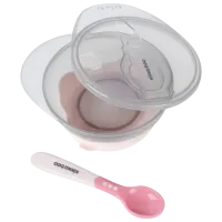 Bol Kikka Boo Suction bowl Pentru fetițe / 4+ luni / Pink photo 2