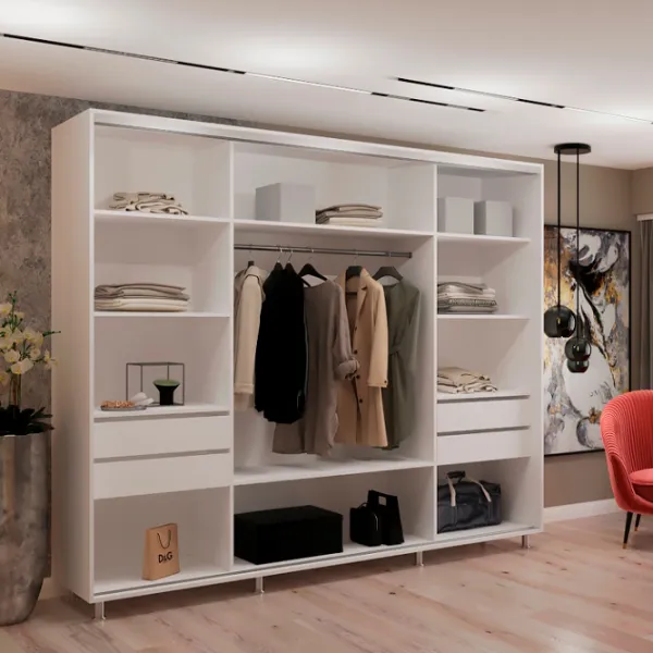 Dulap My-Style Cupe 270 x 60 x 230 / PAL / White photo 3