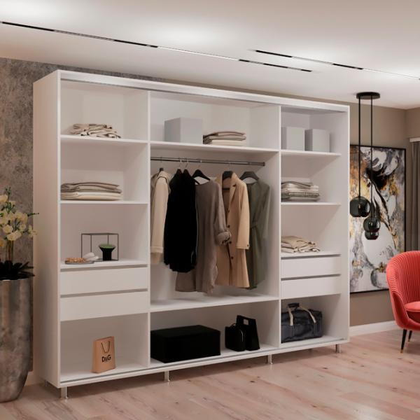 Dulap My-Style Cupe 270 x 60 x 230 / PAL / White photo 3