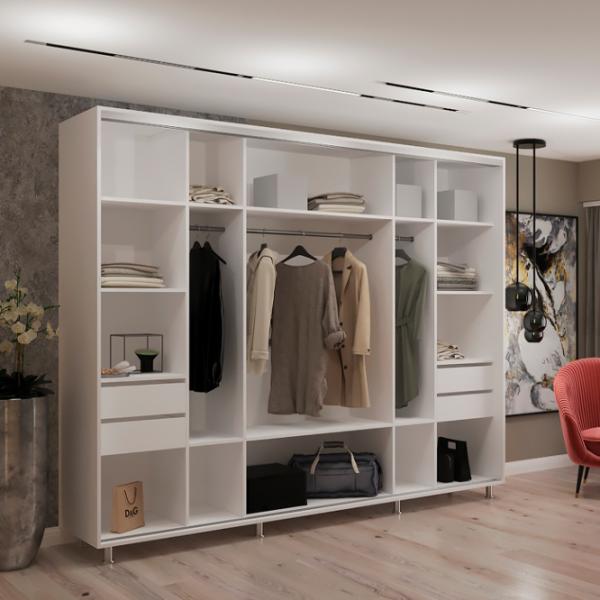 Dulap My-Style Cupe 280 x 60 x 240 / PAL / White photo 3