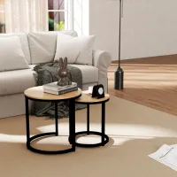 Set măsuțe de cafea DecoPrim Darla MCDRL-JJLVC-M37BLK Stejar Sonoma photo 2
