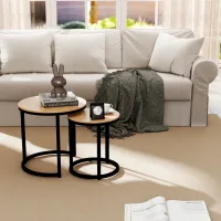 Set măsuțe de cafea DecoPrim Darla MCDRL-JJLVC-M37BLK Stejar Sonoma photo 8