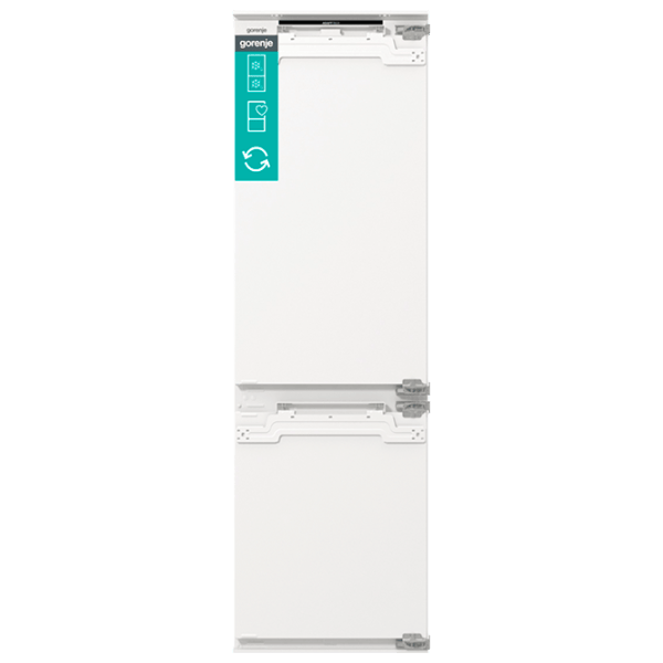 Frigider încorporabil Gorenje NRKI517E62WF cu congelator jos 252 l / 177.5 cm / White photo 1